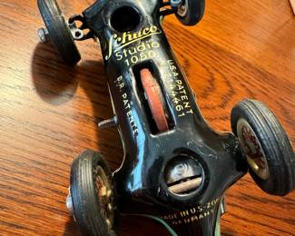 1950’s German Schuco Studio 1050 metal race car w/o key but in excellent vintage condition