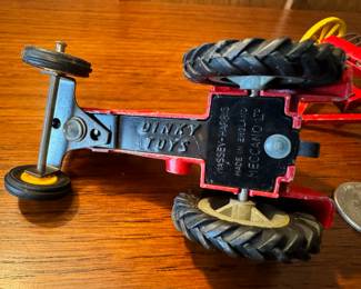 Vintage Dinky Toys Massey Ferguson 310 Farm Tractor and Hay Rake, both in excellent condition