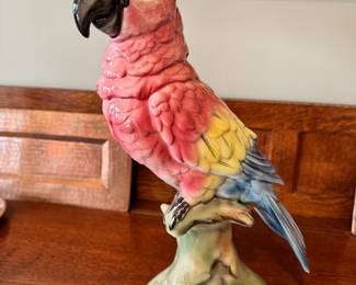 Large porcelain Parrot by Goldsheider 