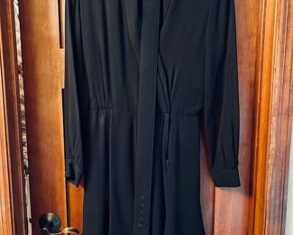 Vintage Dana Buchman black belted dress