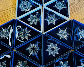 Swarovski crystal ornaments consisting of 1996 and 1998-2014