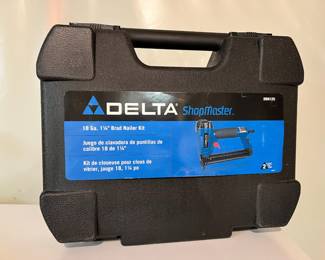 New In Box Delta ShopMaster 18 gauge 1 1/4” Brad Nailer Kit