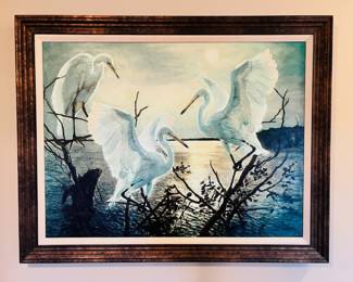 Original Lee Reynolds Heron painting