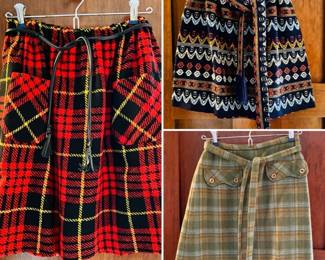 Vintage wool skirts, size Small