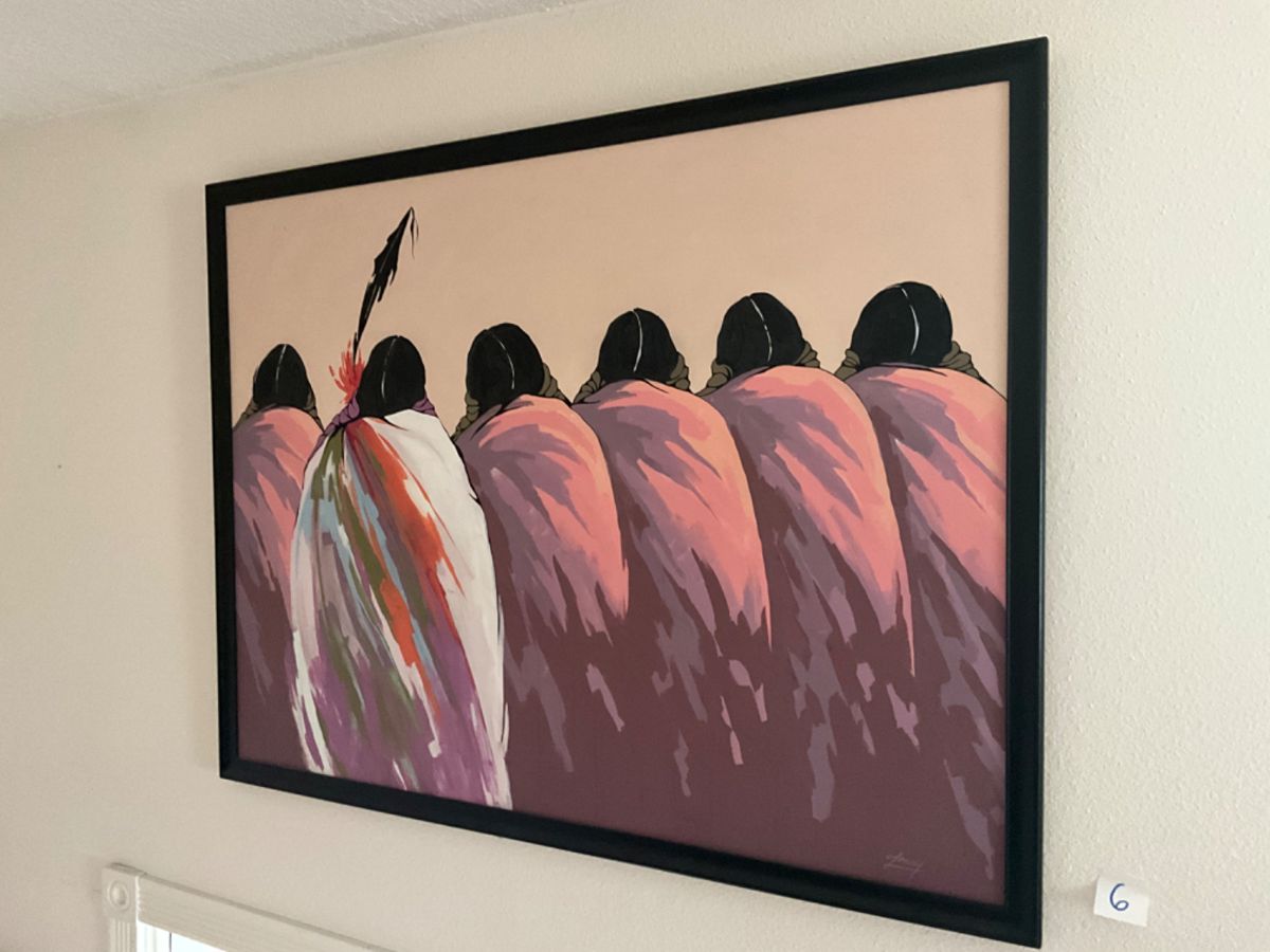 Diane O’Leary (Comanche Tribe)                                   Original Oil on Canvas 36” x 48”