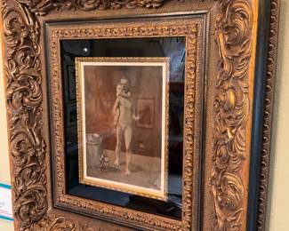 Pablo Picasso gouache pochoir over lithography, rare edition from 1930, “Deux Freres”, 9”x11”