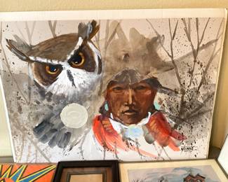 Anderson Benally Original Watercolor with Acrylic, 23” x 16”