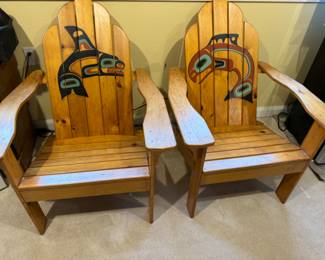 Painted Adirondack chairs by Odin Lanning