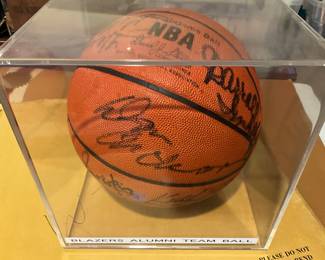 Blazers Alumni Team signed basketball