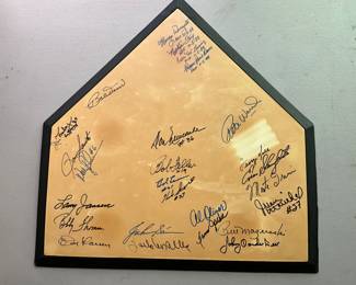 Signed home plate