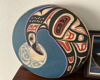 Painted drum by Odin Lanning