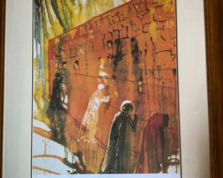 “Wailing Wall” Giclee #224/500 by Salvadore Dali, 20” x 31”