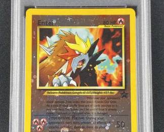 2001 Pokemon Entei Rev. Foil Movie Promo PSA 8