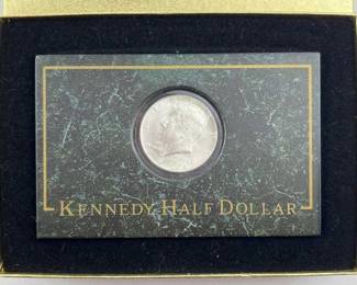 1964 BU Kennedy Silver Half Dollar in Granite