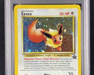 2000 Pokemon Eevee Holo Black Star PSA 8