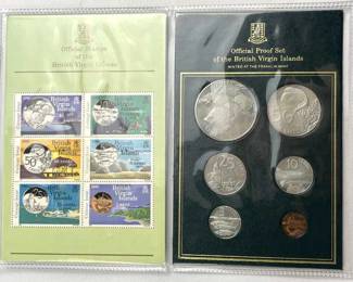 1985 British Virgin Islands Proof Set + Stamp Set