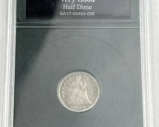 1853 Silver Half Dime, US