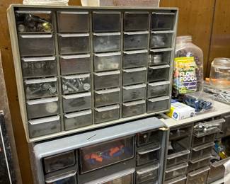 Assorted Tools in Storage Containers