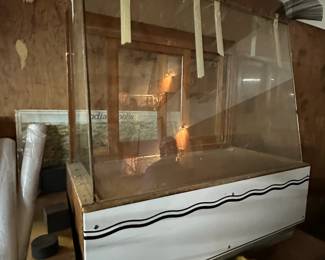 Wood & Enamel Glass Display