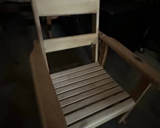 Wood slat chair