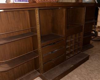 Hand carved oriental folding bar (back side)