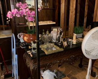 Lamp, Fan, Step stool and Decor