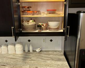 Plates and kitchen canisters