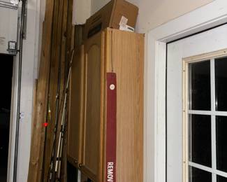 Fishing Equipment  and Scrap wood 