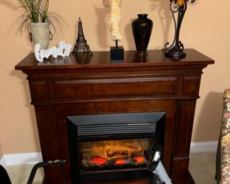 Electric fireplace and exercise equipment