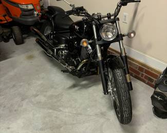 Motorcycle and Riding lawnmower