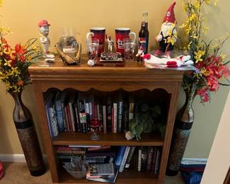 Oak bookcase /and books sold separate