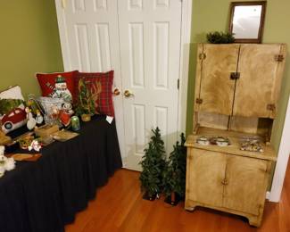 Vintage Childs Cabinet & Holiday 