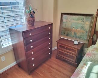 Pair of Huntley Furniture  Nightstands, Vintage Chest of Drawers