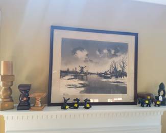 Vintage  Dutch numbered Print