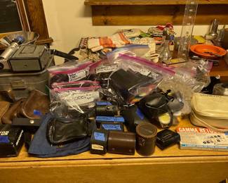 Lots of older cameras and accessories