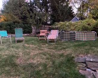 Vintage aluminum framed furniture