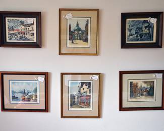 A group of prints from a Paris artist, Baron