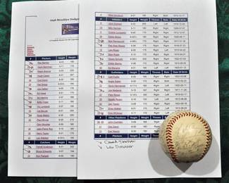 1947 Signed Dodgers Baseball with box