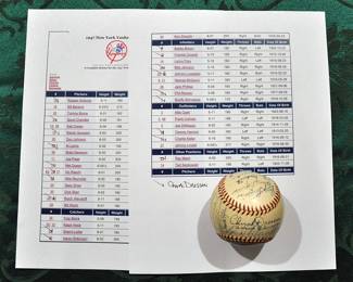 1941 Signed Yankees Baseball