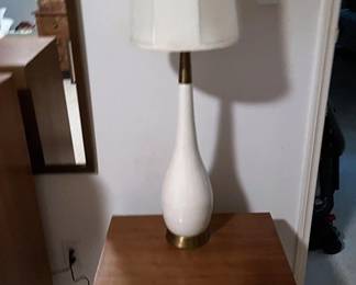 Tall crackle vase lamp - Mid Century Modern