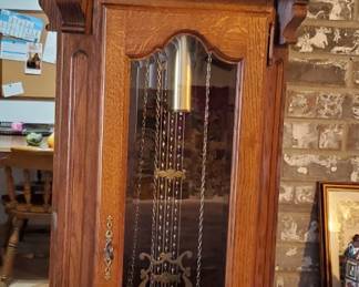 Beautiful Edmund J Hefele Black Forest Grandfather clock 82x21