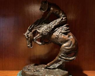 Reproduction Frederic Remington "Rattlesnake" Bronze (14 1/2" h 9"w)