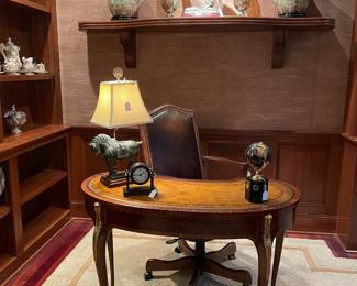 Maitland Smith Leather Top Writing Desk