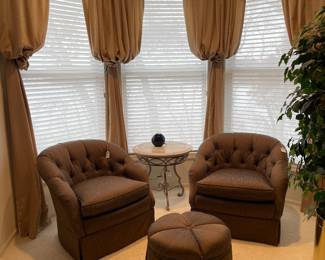 Sherrill Chairs and Footstool