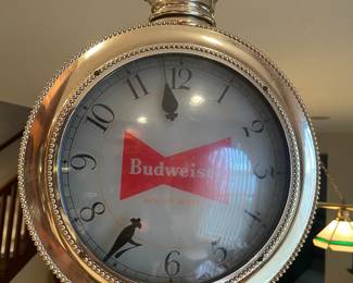 Rotating Budweiser Clock 