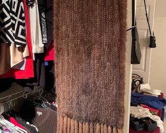 Knit Mink Scarf/Shawl 