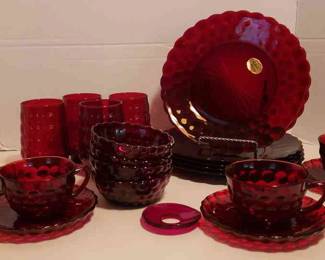 Royal Ruby Glass Dishes