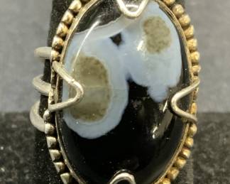 Sterling Silver & Ocean Jasper Ring
