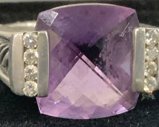 David YURMAN Diamond Amethyst Sterling Silver Ring
