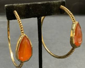 STEPHEN DWECK Cathedral Agate Hoop Earrings
